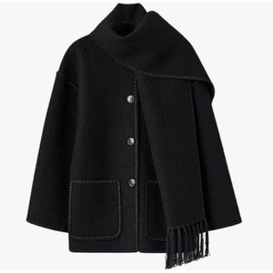 black scarf jacket